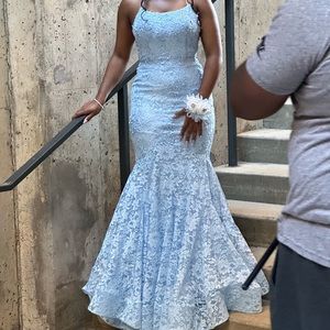Beautiful powder blue formal dress. Only worn once.
